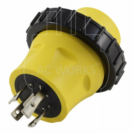 Ac Works Generator 20A 4-Prong Plug to 30A RV/Marine L5-30R Female Connector RVL1420M30